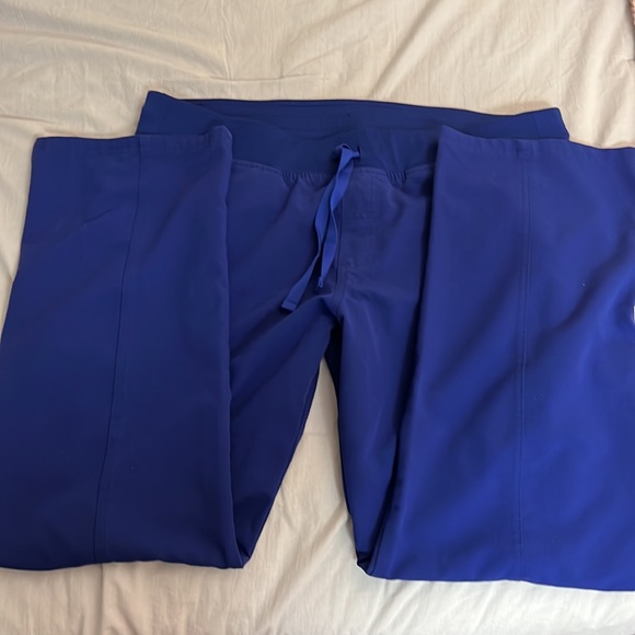 Figs Deep Royal Blue Scrub Pants Large Woman Technical Collection Bottoms - Picture 3 of 8